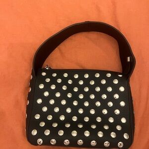 Studded Black Shoulder Bag